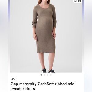 Gap Maternity Cashsoft Ribbed Midi Sweater Dress